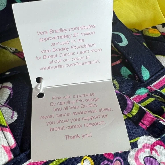 NWT Vera Bradley Navy Floral Quilted Hanging Organizer Cosmetic Makeup Jewelry - Picture 12 of 13